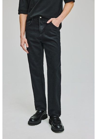 Defacto %100 Pamuk Straight Fit Uzun Boy Jean Pantolon I6062ax26aunm40 Siyah-nm40