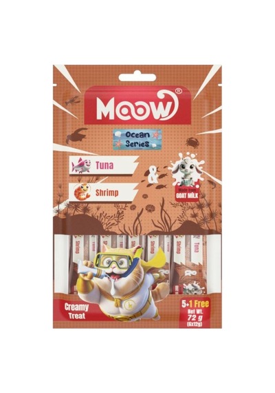 Moow En Yeni Mix Karışık Keçi Sütlü Kedi Krema Ödülü 12 Gr X 48 Adet