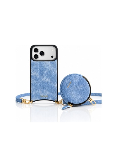 Kombinlenebilir - İphone 18 Pro / 17 Pro Uyumlu Magsafe Oval Kılıf Hera Serisi - By Bero Lina Denim Silikon