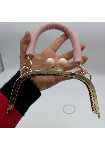 Angel Çanta Aksesuar 18 Cm Light Renk Rulo Deri Tutmalı Çanta Klipsi, Çanta Bursu