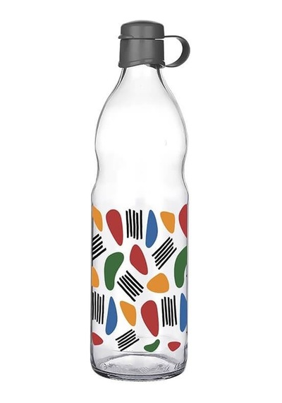 Frido Desenli Cam Suluk 1000 Ml Şeffaf