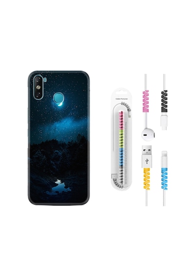Infinix Smart 4 Kılıf Kablo Koruyuculu Gece 1633