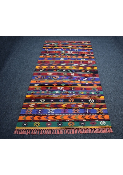 Zehra Abla Halı Yeni El Dokuma Şaheser Zara Sivas Yün Kilim 7468 Çok Renkli