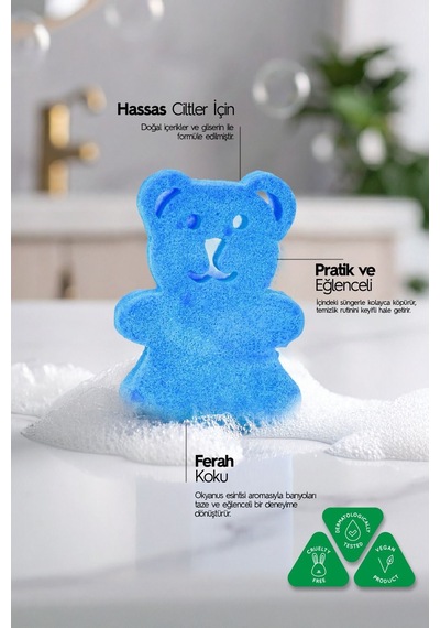 Naturix Ayıcık Şekilli Süngerli Okyanus Ferahlığı Çocuk Sabunu 150 G