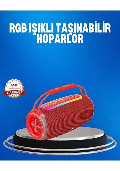 Zenvia Rgb Led Işıklı 20w Taşınabilir Hoparlör Bluetooth 5.3 + Type-c Şarj Znv2026