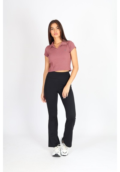 Soft&Basic Polo Yaka Ve Patlı Kaşkorse T-shirt Bakır