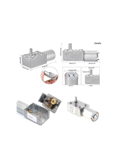 Jgy370 12v 66 Rpm Redüktörlü L Tipi Yüksek Torklu Dc Motor
