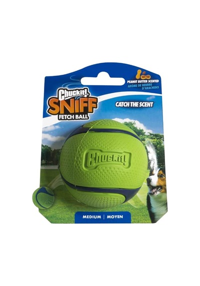 Chuckit Sniff Ball Köpek Oyuncağı, Dayanıklı Yüksek Sıçrama Fıstık Ezmesi Kokulu Kauçuk Köpek Topu