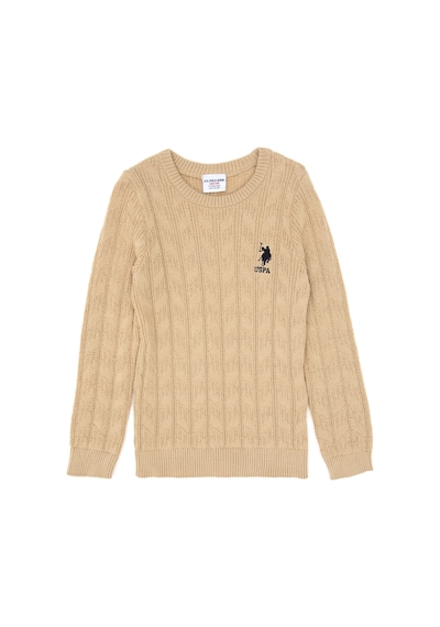 U.s. Polo Assn. Erkek Çocuk Kum Kazak /triko 50315638-vr085 Kum