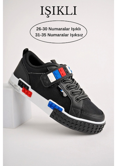 Muggo Sonic Garantili Legolu Bağcıklı Ve Cırtlı Ortopedik Çocuk Sneaker Spor Ayakkabı 001