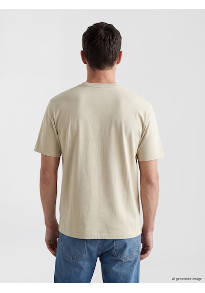 Lcwaıkıkı Classic Bej %100 Pamuklu Regular Fit Basic Tişört