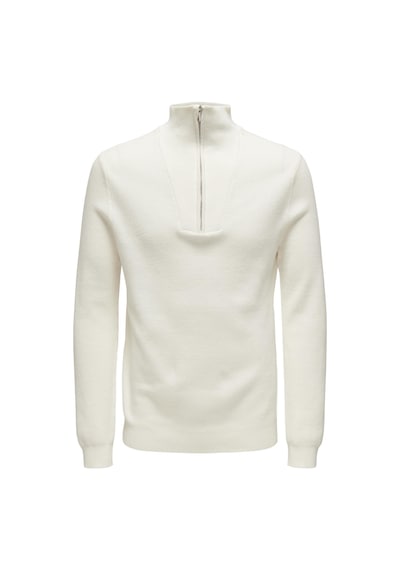 Only & Sons Onsphıll Reg 12 Rıb Half Zıp Knıt Erkek Sarı Kazak - 22030794
