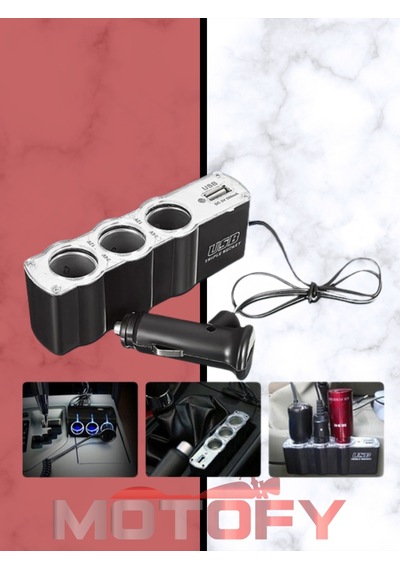 Motosiklet Çakmaklık Çoklayıcı + Usb