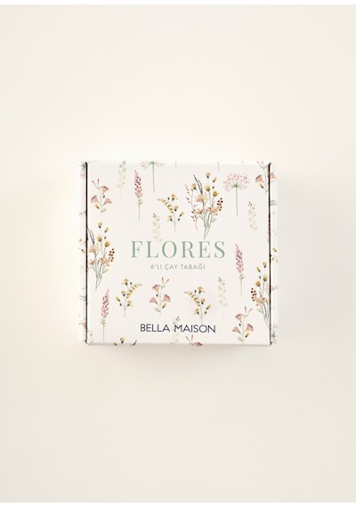 Bella Maison Flores Porselen 6'lı Çay Tabağı Seti 12 Cm Diğer