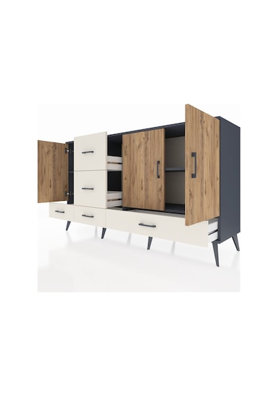 Kronos Konsol 4 Raflı 5 Çekmeceli 3 Kapaklı 176x59x99 Antrasit-çam/aytaşı Atlas Çam/aytası - Antrasıt Kronos Konsol 4 Raflı 5 Çekmeceli 3 Kapaklı 176x59x99 Antrasit-çam/aytaşı Atlas Çam/aytası - Antrasıt