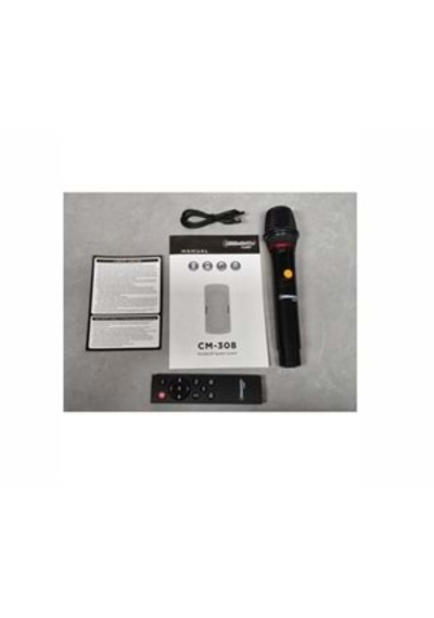 Ceremony Audio Cm-308 Taşınabilir Bluetooth Parti Hoparlör 2x8 Inç Woofer 300watt Tws Disco Lights
