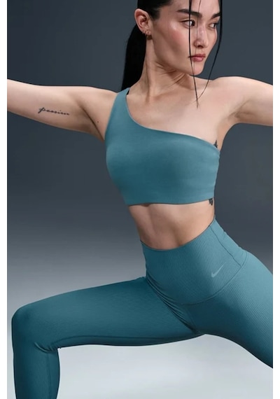 Nike Training Zenvy Dri Fit High Rise 7/8 Rib Leggings Green Kadın Fitilli Yüksek Bel Spor Tayt Yeşil