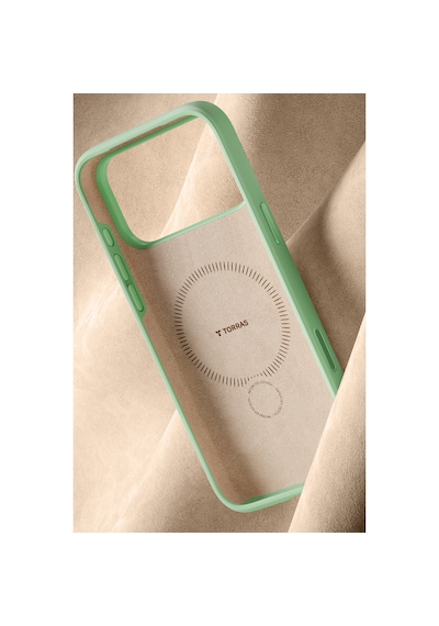 Torras Apple iPhone 17 Pro / 18 Pro Uyumlu O Stand Spin Silicone Serisi Magsafe Kılıf Yeşil