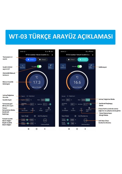 Yate10 Wt-03 Dual Smart 12/24/220v Akıllı Wifi Termostat/timer -40,+120c