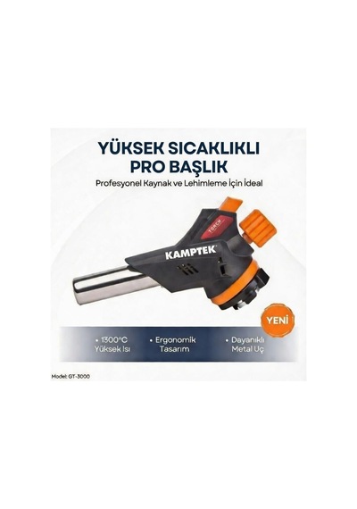 Kamp Mangal Ateş Başlatıcı Profesyonel Pürmüz Başlık Kamp Çakmağı Bütün Kamp Gazları İle Uyumlu Pro Turuncu