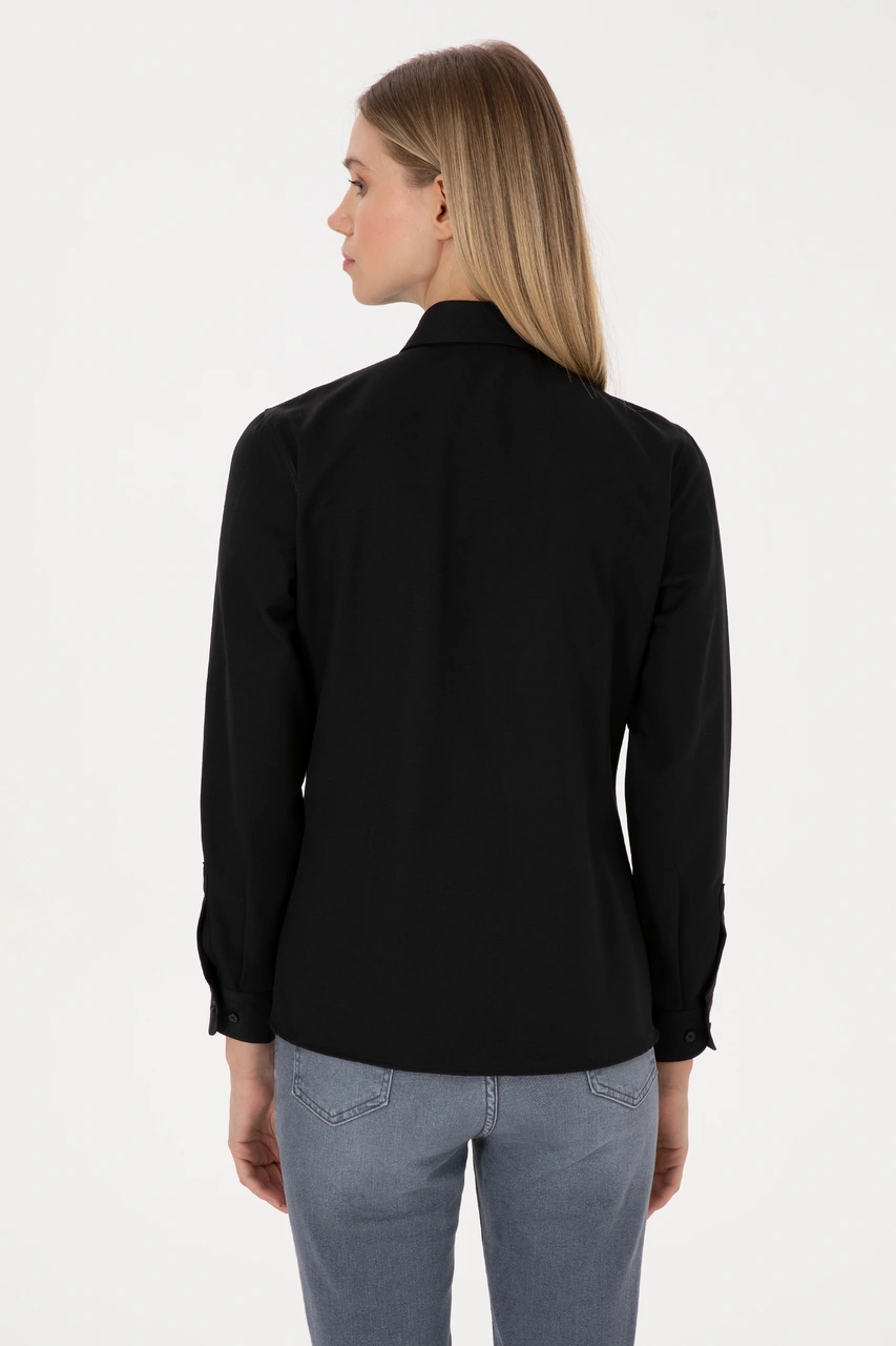 U.s. Polo Assn. Kadın Siyah Gömlek Basic 50308043-vr046 Siyah