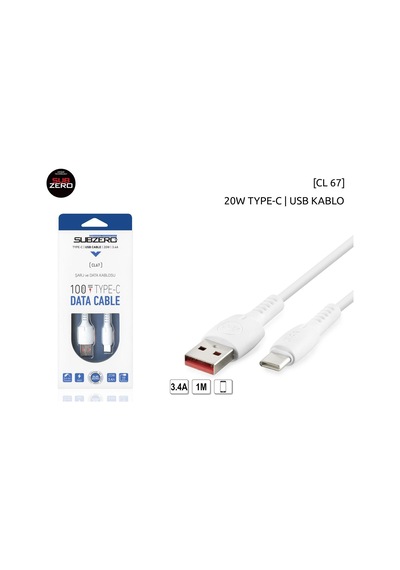 Subzero Cl67 20w 3.4a Type-c / Usb Kablo 1 M
