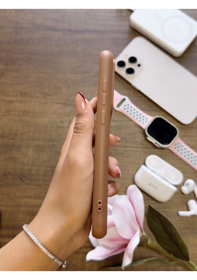 Redmi Note 8 Uyumlu Kamera Korumalı Darbeye Dayanıklı Renk Atmayan Keep Silikon Kılıf Kahverengi