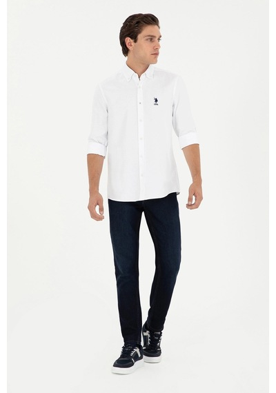 U.S. Polo Assn. Erkek Uzun Kol Slim Fit Gömlek 1962440 Beyaz U.S. Polo Assn. Erkek Uzun Kol Slim Fit Gömlek 1962440 Beyaz