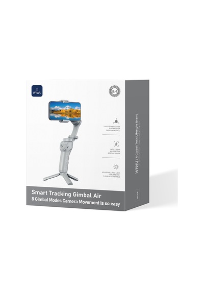 Wiwu Wi-se017 3-axis Yapay Zeka Destekli Çok Fonksiyonlu El Tipi Gimbal Stabilizatör Beyaz