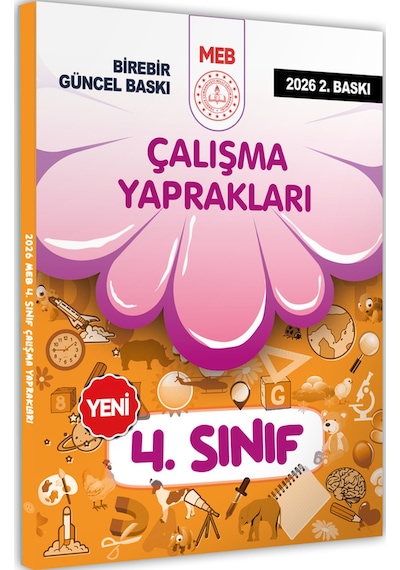 2026 MEB İlkokul 4.Sınıf Çalışma Yaprakları TÜM DERSLER Etkinlikli Eğlenceli S. Bankası BASKI ÜCRETİ