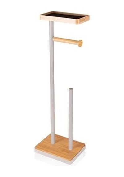 The Mia Bambu Tepsili Tuvalet Kağıdı Standı Gri Glv0758 Gri