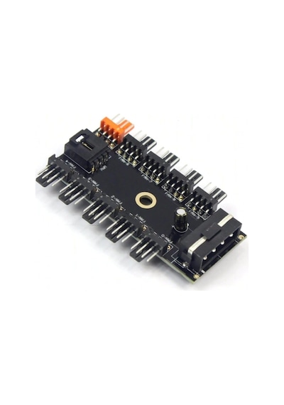 Fan Çoklayıcı Adaptör Ve Kablosu 10 Port Fan Power Ide Switch Pwm Çoğaltıcı Hub 4337 Çok Renkli