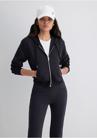 Mavi - Kapüşonlu Siyah İnterlok Sweatshirt 1s10424-900 Siyah