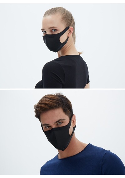 BLACKSPADE Unisex Koruyucu Maske Siyah L