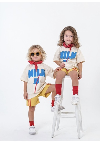Lolliboomkids Unisex Çocuk Süt Baskılı Pamuklu Bisiklet Yaka Altüst Takım 2 Parça Ekru / Sarı Ekru - Sarı Lolliboomkids Unisex Çocuk Süt Baskılı Pamuklu Bisiklet Yaka Altüst Takım 2 Parça Ekru / Sarı Ekru - Sarı