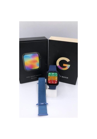 Smart Watch 6s Akıllı Saat Yan Tuşlar Aktif Uygulama Çift Kordon Mavi