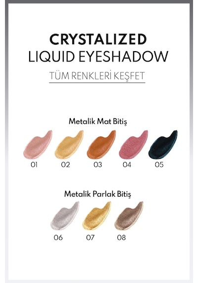 Note Crystalized Liquid Eyeshadow Likit Metalik Göz Farı - 05 Cosmic Journey