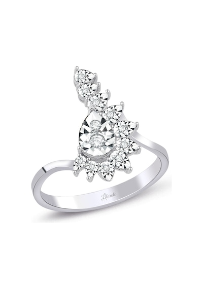Lilarote 0.13 Ct. Damla Taç Modern Tasarım Pırlanta Yüzük