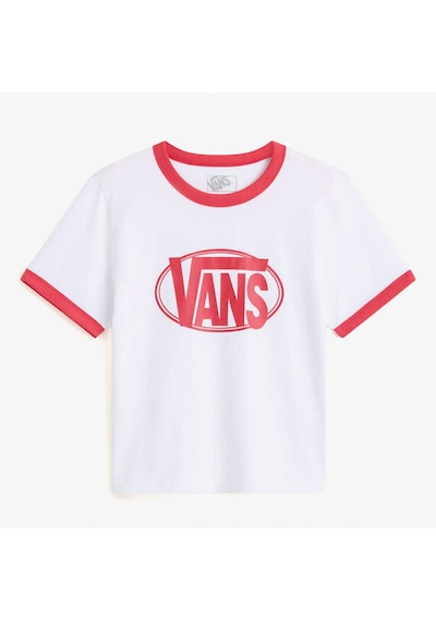 Vans Center Chest Ringer Kadın Beyaz T-shirt Vn000txswht1
