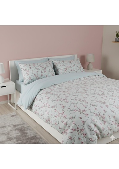Nurlatex Çift Kişilik Çift Taraflı Nevresim Takımı Yeşil - Pembe