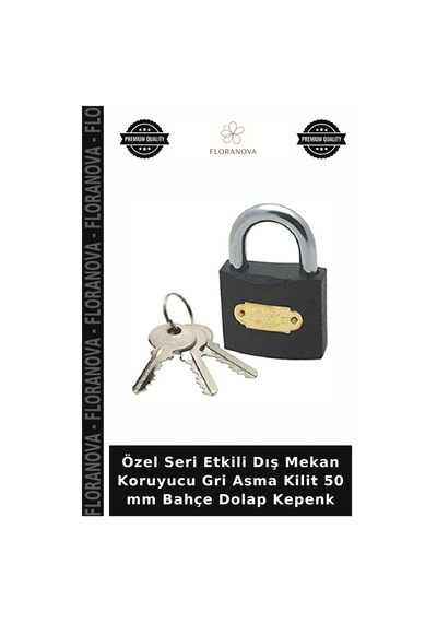 Özel Seri Etkili Dış Mekan Koruyucu Gri Asma Kilit 50 Mm Bahçe Dolap Kepenk