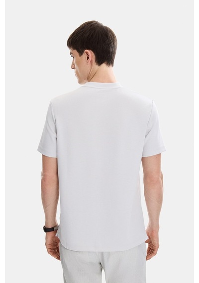 Backandbond Gri Regular Fit Bisiklet Yaka Basic Tişört