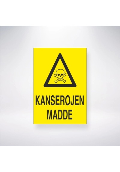 Kanserojen Madde Sticker 20x28 Cm