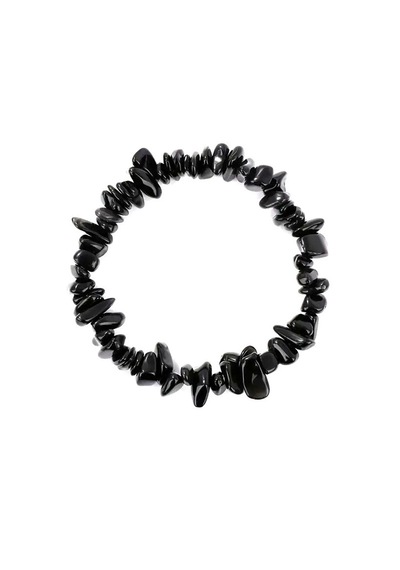 Obsidyen Kırıktaş Bileklik Siyah