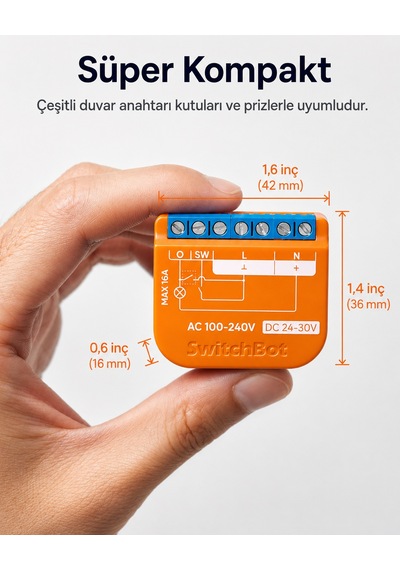 Akıllı Röle Anahtarı Tekli Enerji Ölçümlü