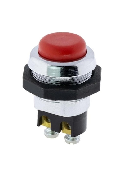 Powermaster Ic-180-1 Yaylı 22 Mm Metal 2 Pin Marş - Korna Butonu