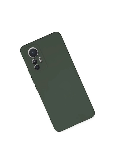 Xiaomi Mi 12 Lite Uyumlu Kılıf Nano İçi Kadife Silikon - Koyu Yeşil