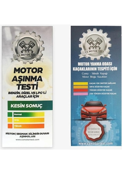 Cs Motor Aşınma ve Conta Kaçak Testi 2'li Paket