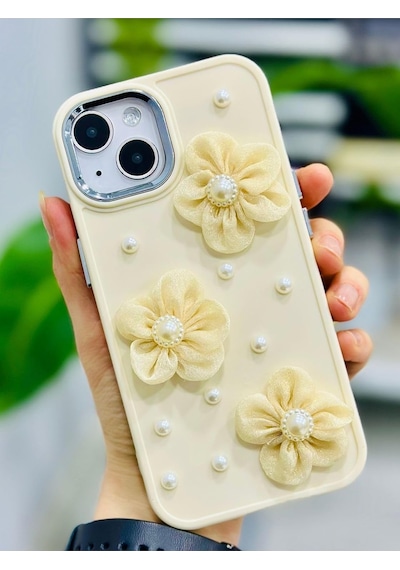 Iphone 13-14 Ve 15 İle Uyumlu Tül Çiçek Oyuncak Tasarımlı Esnek Silikon Kılıfı