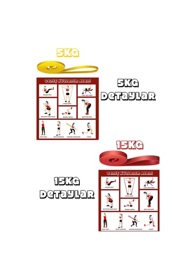 7li Mega Set 5+15 Kg + 5li Pilates Direnç Bandı Barfiks Lastiği Loop Band Pembe Ton Çok Renkli